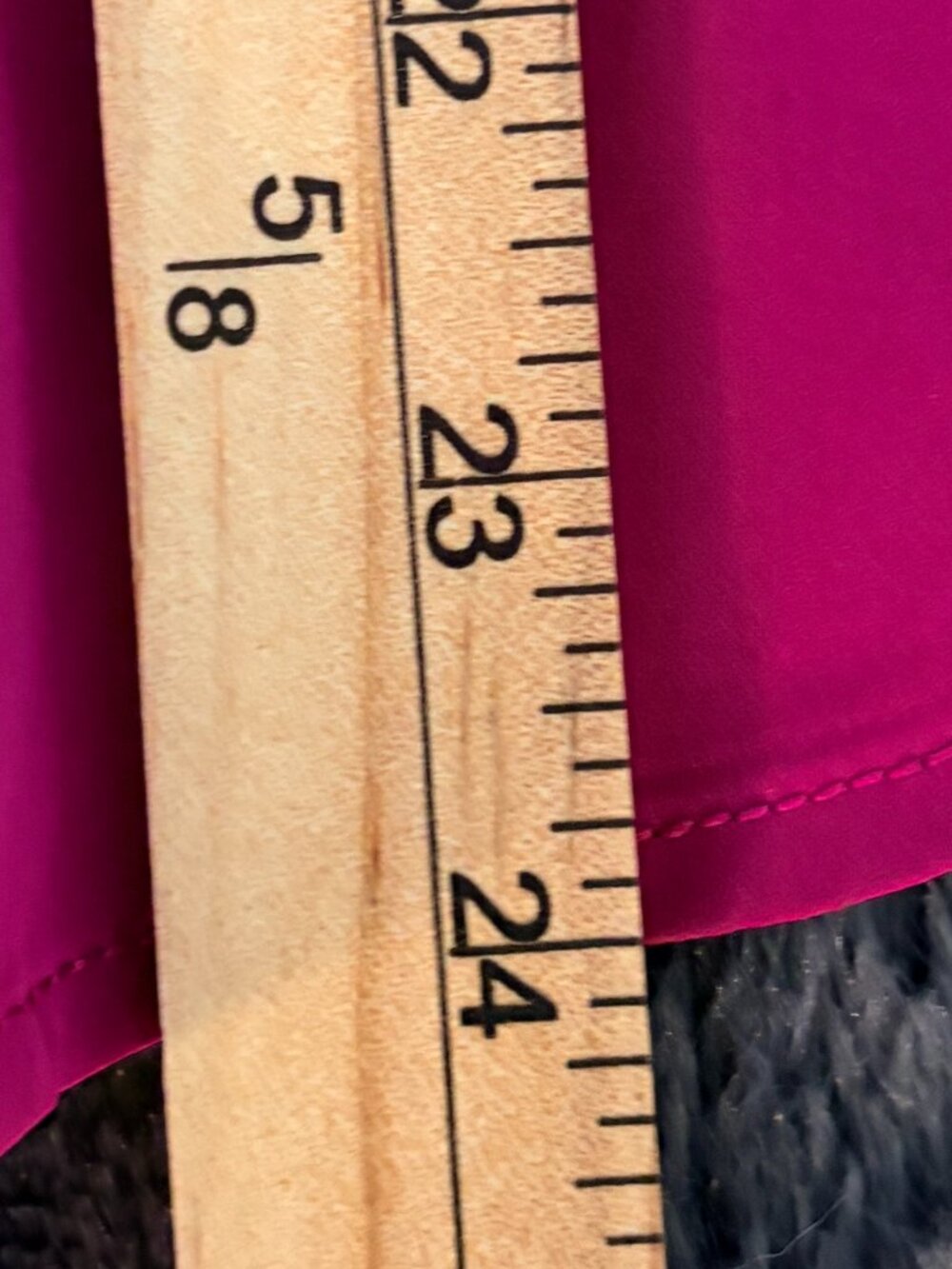 Fuchsia Satin Tie Neck Blouse Womens Medium Pink Short Sleeve Career Barbiecore - Picture 8 of 12